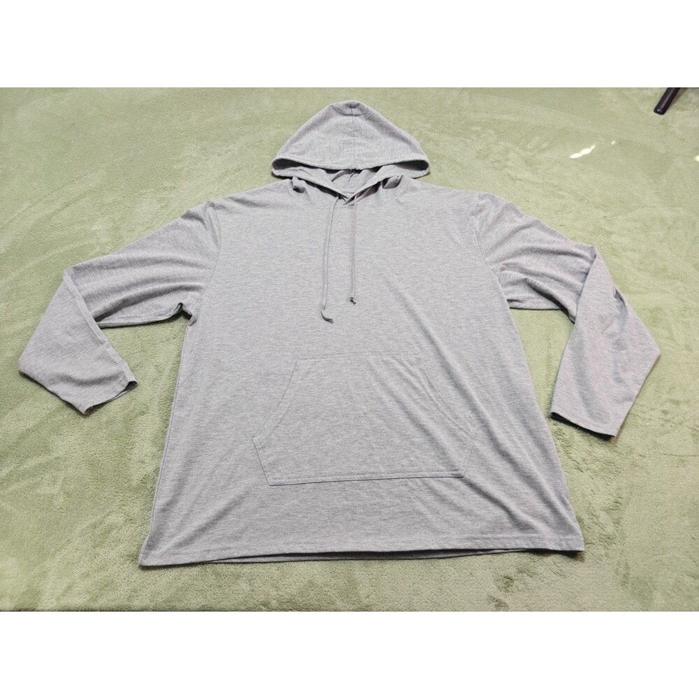 Blue Ice Premium Mens 2XL Gray Pullover Hoodie Sweatshirt Pocket Lightweight